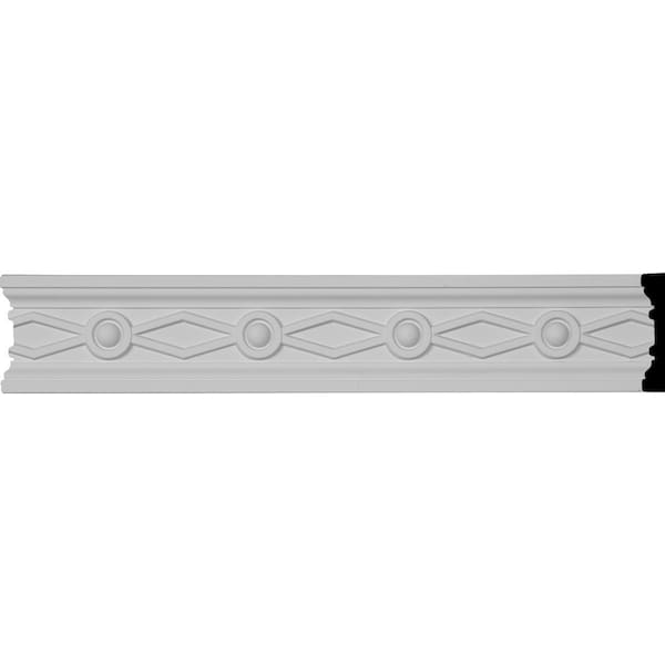 Ekena Millwork 3 1/8"H x 3/4"P x 94 1/2"L, (3 7/8" Repeat), Large Federal Chair Rail CHA03X00FE - main
